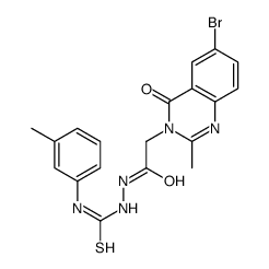1-[[2-(6-bromo-2-methyl-4-oxoquinazolin-3-yl)acetyl]amino]-3-(3-methylphenyl)thiourea Structure