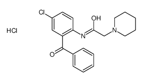N-(2-benzoyl-4-chlorophenyl)-2-piperidin-1-ylacetamide,hydrochloride结构式