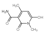 2-hydroxy-1,4-dimethyl-6-oxopyridine-3-carboxamide结构式