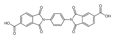 N,N'-bis(4-carboxyphthalimido)-1,4-benzene Structure