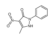 5-methyl-4-nitro-2-phenyl-1,2-dihydro-pyrazol-3-one结构式
