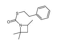 S-(2-phenylethyl) 2,2,4-trimethylazetidine-1-carbothioate结构式