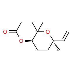 2H-Pyran-3-ol, 6-ethenyltetrahydro-2,2,6-trimethyl-, acetate, (3R,6R)- rel- picture