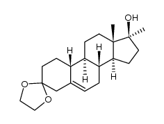 3,3-ethanediyldioxy-17α-methyl-estr-5-en-17β-ol Structure