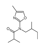 2-methyl-N-(2-methylbutyl)-N-(4-methyl-1,3-oxazol-2-yl)propanamide结构式