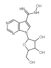 9-[3,4-dihydroxy-5-(hydroxymethyl)oxolan-2-yl]-N-hydroxy-2,4,9-triazabicyclo[4.3.0]nona-1,3,5,7-tetraene-7-carboximidamide Structure