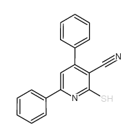 2-Mercapto-4,6-diphenyl-nicotinonitrile Structure