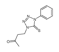 4,5-dihydro-1-(3-oxobutyl)-4-phenyl-1H-1,2,3,4-tetrazole-5-thione结构式