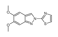 2-(5,6-dimethoxyindazol-2-yl)-1,3-thiazole结构式