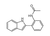 N-[2-(1H-indol-2-yl)phenyl]acetamide Structure