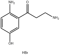 3-Amino-1-(2-amino-5-hydroxyphenyl)-1-propanone hydrobromide structure