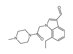 Piperazine, 1-[(7-ethyl-3-formyl-1H-indol-1-yl)acetyl]-4-methyl- (9CI)结构式