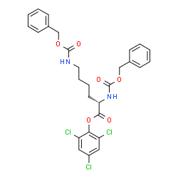 N2,N6-Bis[(benzyloxy)carbonyl]-L-lysine (2,4,6-trichlorophenyl) ester structure