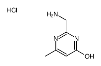 2-(aminomethyl)-6-methyl-1H-pyrimidin-4-one,hydrochloride结构式