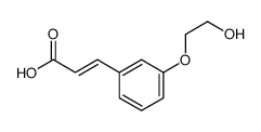 3-[3-(2-HYDROXY-ETHOXY)-PHENYL]-ACRYLIC ACID结构式