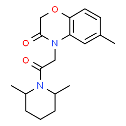 Piperidine, 1-[(2,3-dihydro-6-methyl-3-oxo-4H-1,4-benzoxazin-4-yl)acetyl]-2,6-dimethyl- (9CI) structure