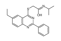 Acetamide, 2-[(6-ethyl-2-phenyl-4-quinazolinyl)thio]-N-(1-methylethyl)- (9CI)结构式