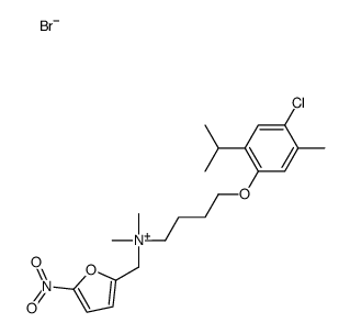 4-(4-chloro-5-methyl-2-propan-2-ylphenoxy)butyl-dimethyl-[(5-nitrofuran-2-yl)methyl]azanium,bromide结构式