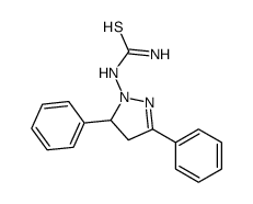 (3,5-diphenyl-3,4-dihydropyrazol-2-yl)thiourea Structure