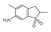 2,5-dimethyl-1,1-dioxo-2,3-dihydro-1-benzothiophen-6-amine结构式