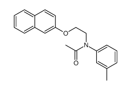 N-(3-methylphenyl)-N-(2-naphthalen-2-yloxyethyl)acetamide结构式