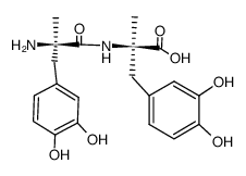 L-[3-(3,4-Dihydroxyphenyl)-2-methyl-alanyl]-L-3-(3,4-dihydroxyphenyl)-2-methyl-alanine结构式