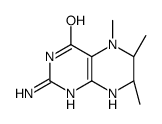 (6S,7R)-2-amino-5,6,7-trimethyl-1,6,7,8-tetrahydropteridin-4-one结构式