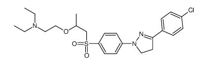 2-[2-[[4-[3-(4-chlorophenyl)-4,5-dihydro-1H-pyrazol-1-yl]phenyl]sulphonyl]-1-methylethoxy]ethyl(diethyl)amine结构式
