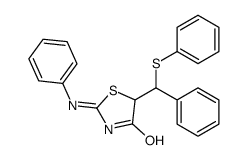 2-anilino-5-[phenyl(phenylsulfanyl)methyl]-1,3-thiazol-4-one结构式