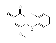 4-methoxy-5-(2-methylanilino)cyclohexa-3,5-diene-1,2-dione Structure