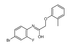 N-(4-bromo-2-fluorophenyl)-2-(2-methylphenoxy)acetamide Structure