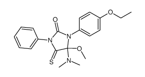 4-dimethylamino-3-(4-ethoxy-phenyl)-4-methoxy-1-phenyl-5-thioxo-imidazolidin-2-one结构式