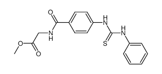 [4-(3-Phenyl-thioureido)-benzoylamino]-acetic acid methyl ester Structure