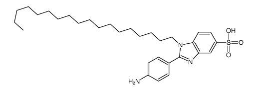2-(4-aminophenyl)-1-octadecyl-1H-benzimidazole-5-sulphonic acid结构式