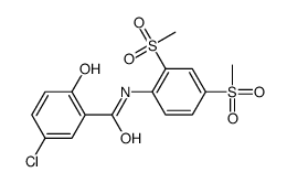 N-[2,4-bis(methylsulfonyl)phenyl]-5-chloro-2-hydroxybenzamide结构式