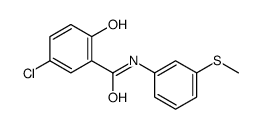 5-chloro-2-hydroxy-N-(3-methylsulfanylphenyl)benzamide结构式