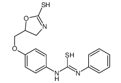 1-phenyl-3-[4-[(2-sulfanylidene-1,3-oxazolidin-5-yl)methoxy]phenyl]thiourea结构式