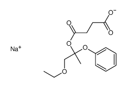 4-(2-Ethoxy-1-methyl-1-phenoxyethoxy)-4-oxobutyric acid sodium salt Structure