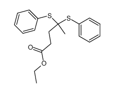 4,4-bis-phenylsulfanyl-valeric acid ethyl ester结构式