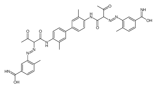 N,N'-(3,3'-Dimethyl(1,1'-biphenyl)-4,4'-diyl)bis(2-((5-carbamyl-2-methylphenyl)azo)-3-oxobutanamide) Structure