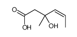 3-hydroxy-3-methylhex-4-enoic acid Structure