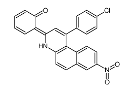 6-[1-(4-chlorophenyl)-8-nitro-4H-benzo[f]quinolin-3-ylidene]cyclohexa-2,4-dien-1-one Structure