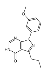 1-(3-methoxyphenyl)-3-propyl-1,5-dihydro-4H-pyrazolo[3,4-d]pyrimidin-4-one Structure