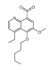 4-ethyl-6-methoxy-8-nitro-5-pentoxyquinoline结构式