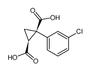 (1R,2S)-1-(3-chlorophenyl)cyclopropane-1,2-dicarboxylic acid Structure