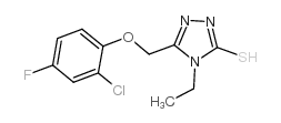 3-[(2-chloro-4-fluorophenoxy)methyl]-4-ethyl-1H-1,2,4-triazole-5-thione Structure