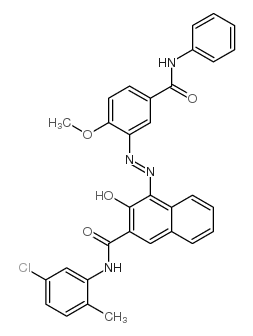 N-(5-chloro-2-methylphenyl)-3-hydroxy-4-[[2-methoxy-5-[(phenylamino)carbonyl]phenyl]azo]naphthalene-2-carboxamide Structure