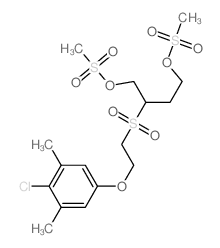 1,4-Butanediol,2-[[2-(4-chloro-3,5-dimethylphenoxy)ethyl]sulfonyl]-, 1,4-dimethanesulfonate结构式