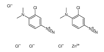 3-chloro-4-(dimethylamino)benzenediazonium tetrachlorozincate (2:1) Structure