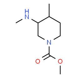 1-Piperidinecarboxylic acid,4-methyl-3-(methylamino)-,methyl ester structure